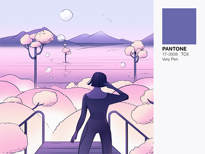 Pantone - Illustration with the Color of the 2022 2022 color of the year color palette colors illustration illustrator pantone pantone 2022 peri very peri