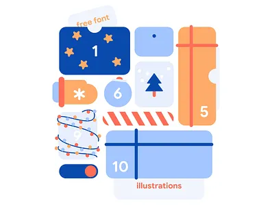 Advent Calendar for Designers advent advent calendar animation branding christmas colors gift graphic design illustration new year new year gift ny present ui x mas