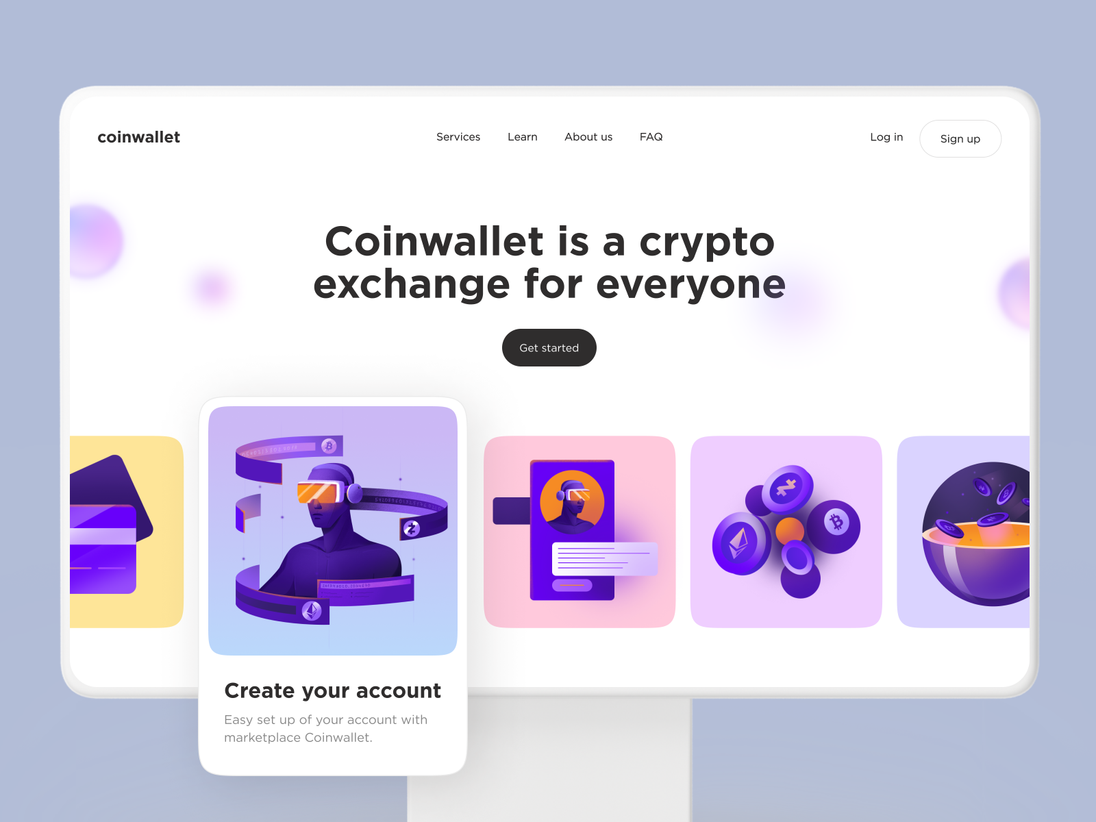 Coinwallet - Web Design for Crypto with Illustrations by Outcrowd on ...