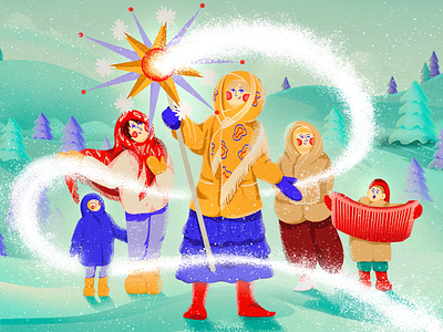 Christmas Illustrations christmas christmas illustration cozy family holiday iilustrations illustration illustrator ortodox christmas traditions warm