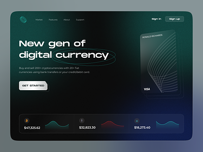 CRPT - Web Design for Cryptocurrency Exchange 2022 trends bitcoin clean crypto crypto currency dark mode finance fintech trends ui ui trends ux web web design web site web ui