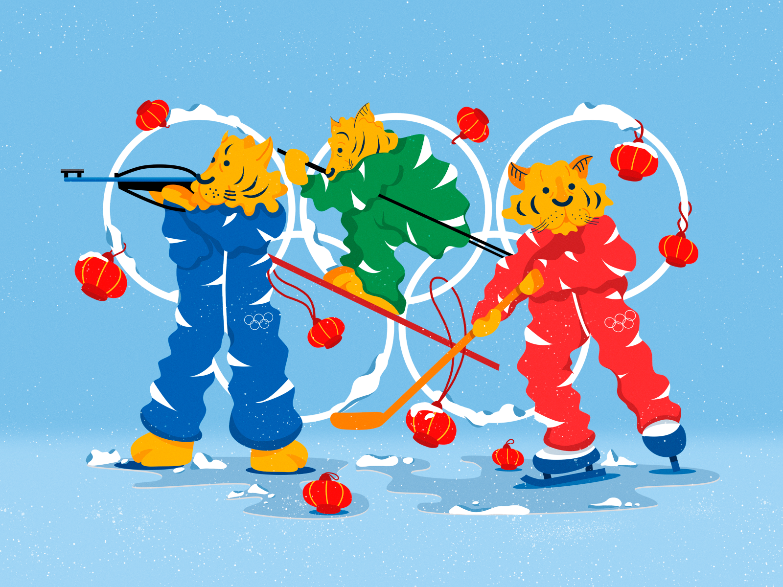 Beijing 2022 Winter Olympics Illustration beijing 2022 winter olympics colors illustration illustrator olympic games olympics ui winter olympics