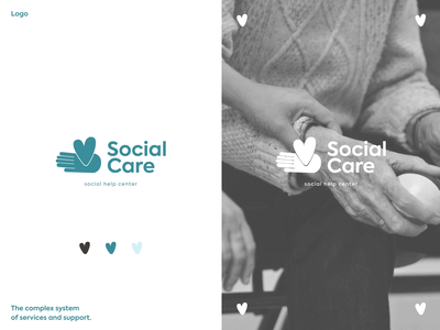 Social Care - Logo Design for Social Help Center brand identity branding identity logo logo design logotype minimal social social care social project typography ui