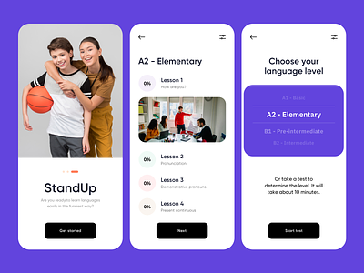 Stand Up - Mobile App Design for Language School