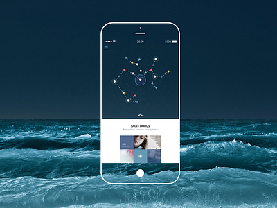 Sagittarius app color dark horoscope ios iphone sea ui