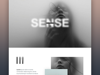 Sense - blog page blog blur clean emotions feeling minimal pale site typography web white