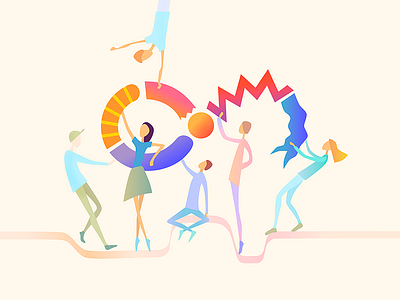 Outcrowd. Team spirit! article colorful illustration people spirit team