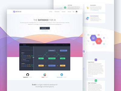 Grakn Project - Landing page 1. database homepage interface landing ui user ux web website