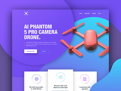 Camera dron - landing page