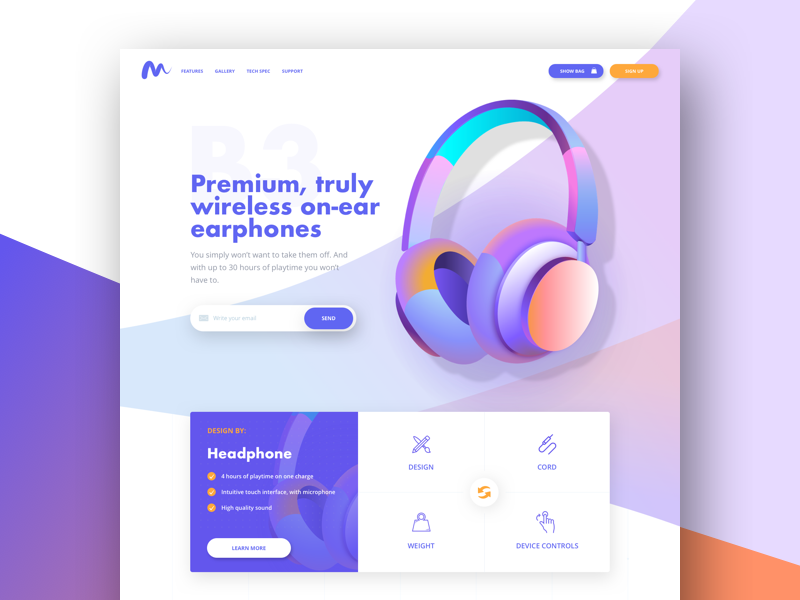 B3Sound – Landing Page