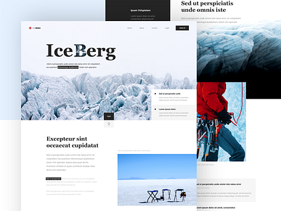 IceBerg - Landing Page clean design landing minimal one page ui ux web