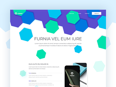 Furnia - Landing Page colors experience landing minimal ui ux