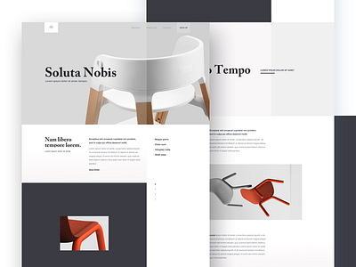 Furniture - Landing Page clean design landing minimal one page ui ux web