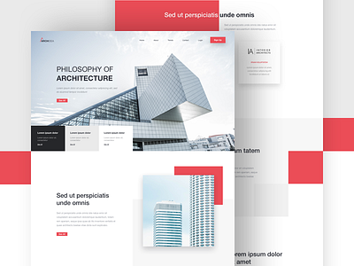 ArchIdea - Landing Page clean experience landing minimal one page ui ux