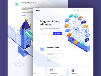 BitBen - Landing Page clean colors design landing one page ui ux web website