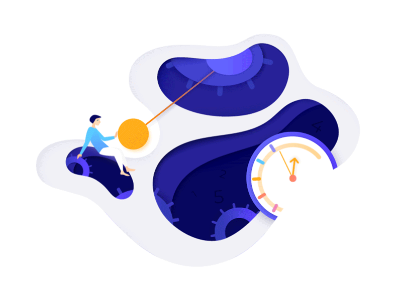 Manage your time, manage your future animation colors illustration time vectors