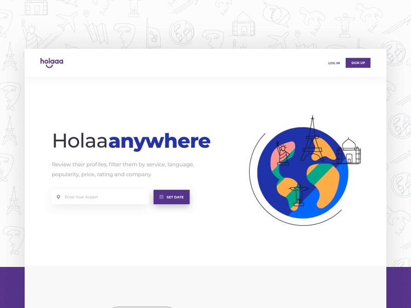 Holaaa - Landing Page clean colors design illustration landing one page ui ux web