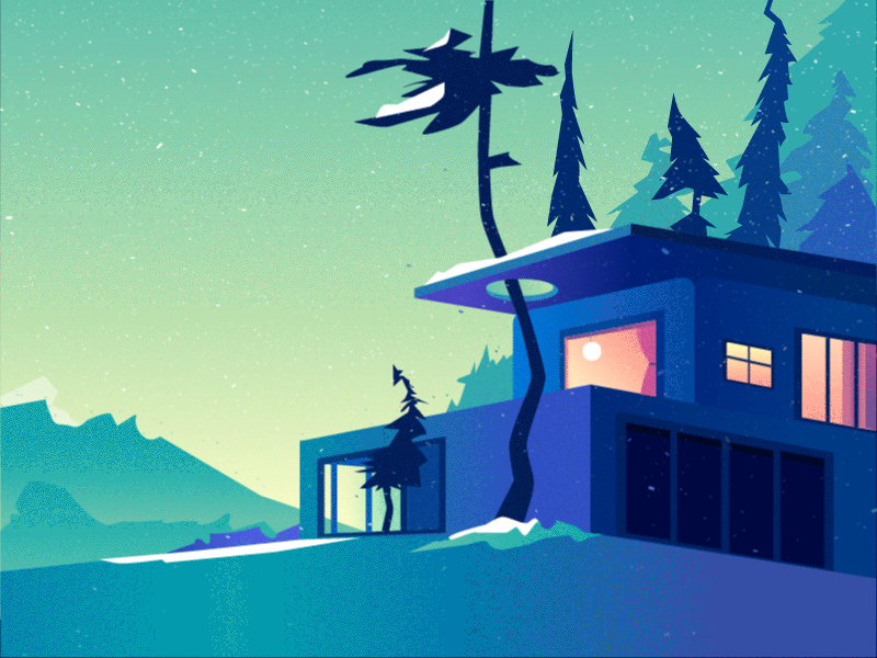 Winter - illustration animation colors illustration winter