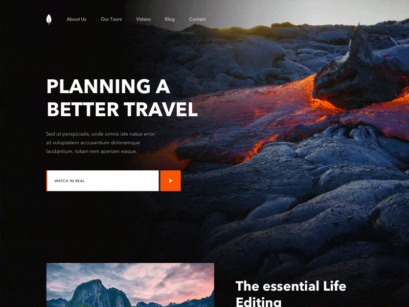 Travel Landing Page clean colors design landing minimal page travel ui ux web website