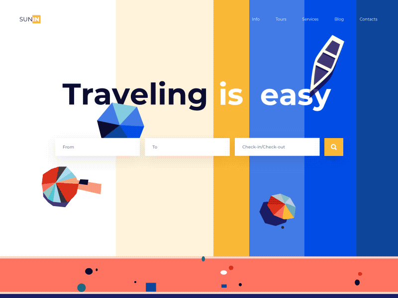 Sunin - Landing Page clean colors design illustration landing minimal page ui ux web