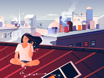 On the roof illustration
