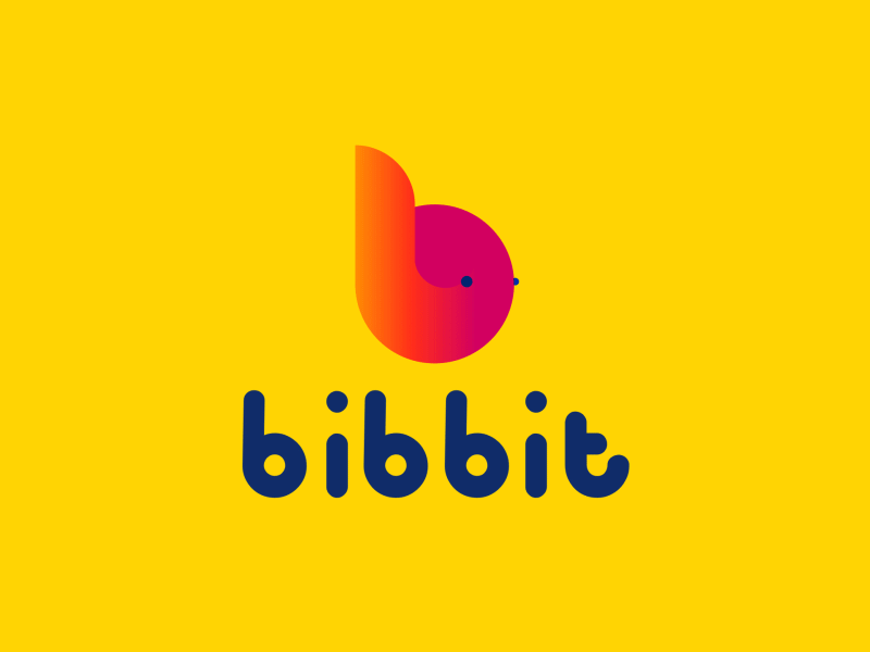 Bibbit logo animation clean colors design illustration logo minimal ui ux vectors