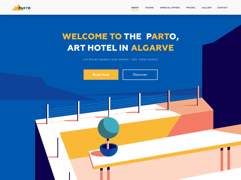 Parto Landing Page animation clean colors design experience illustration landing minimal ui ux web website