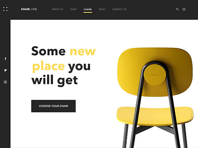 Chair.One animation clean colors design experience landing minimal ui ux web website