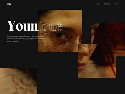 Younique clean colors design experience landing minimal typography ui ux web website