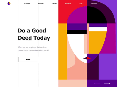 Landing page - Do a Good Deed Today colors face paint homepage landing pattern public