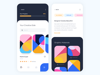 Mobile app - Graphic patterns