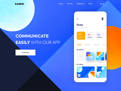 Landing page - Karen