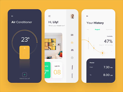 Mobile app - Smart House animation app clean colors design mobile smart ui ux