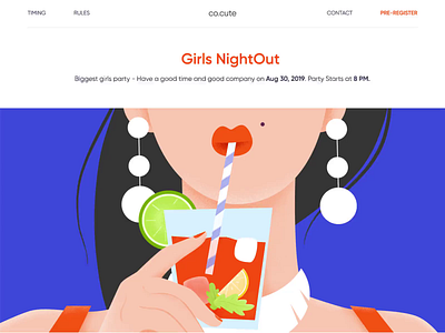 Landing page - CO.CUTE animation clean colors design illustration landing minimal ui ux web website