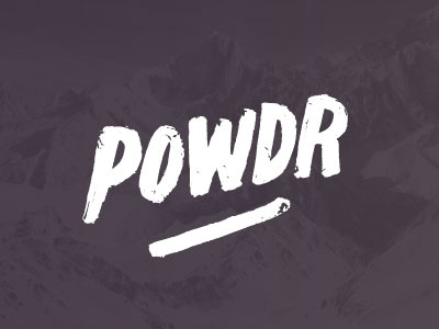 Powdr App Logo hand lettering logo snowboard texture vector