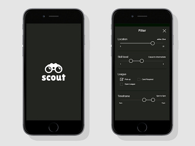 Another WIP - Scout app app matching product design sports tech ux