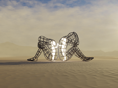 3D Love – sculpture rendering for Alexander Milov