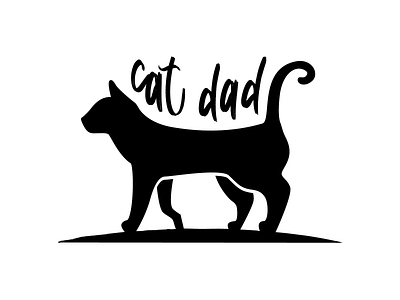 cat dad cat dad illustration minimal