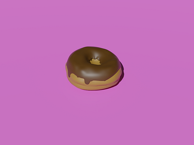 Donut 3d design minimal