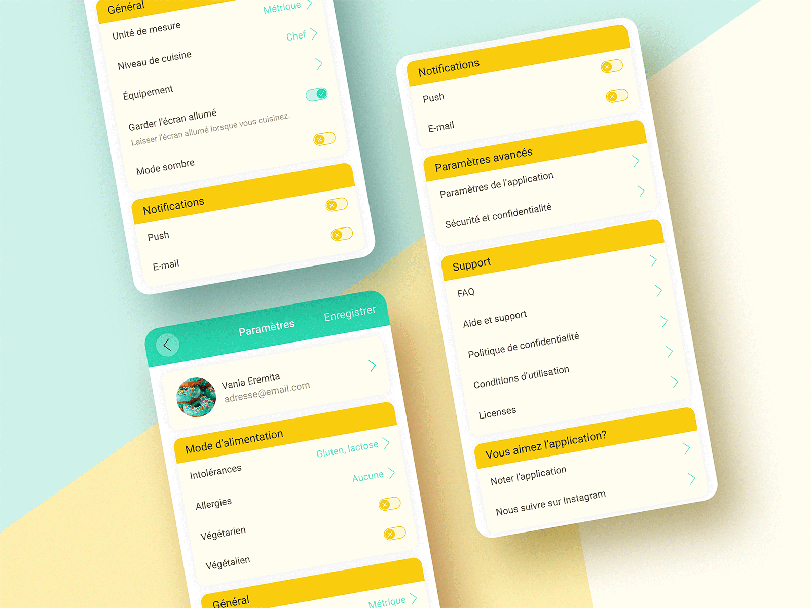 Daily UI 07/100 - Settings app dailyui design graphic design settings ui ui challenge ui design