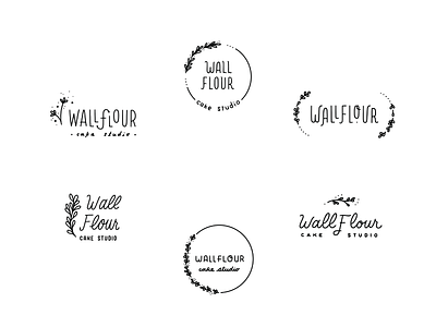 WallFlour Sketches branding design illustration lettering logo