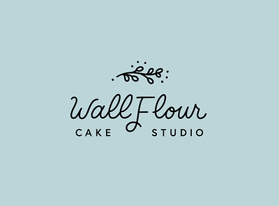 WallFlour Cake Studio branding design handlettering illustration lettering logo type typography