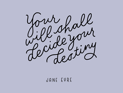 Jane Eyre design graphic design handlettering illustration lettering procreate typography