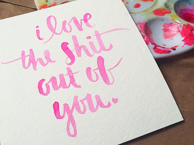 Valentine brush lettering valentine