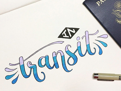 In Transit design hand lettering lettering letters travel type typography