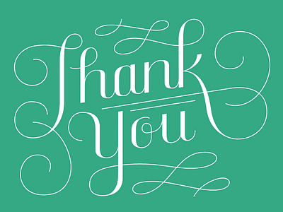 Thank You design handlettering illustrator lettering letters thanks type typography vector