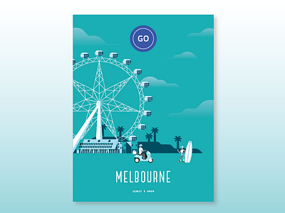 Celebrating Cities: Melbourne design illustration lettering melbourne uber