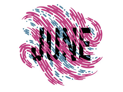 A Farewell to June fun illustration june lettering pattern procreate summer