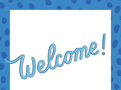 Welcome illustration lettering procreate script type typography