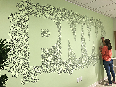 My First Mural lettering mural mural design pacific northwest pnw